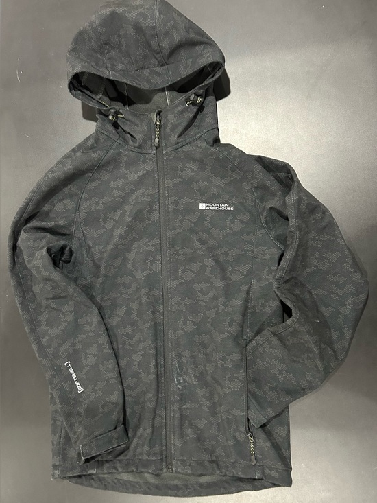 Mountain Warehouse Jackets & Blazers - Black Camo Hooded Softshell Jacket